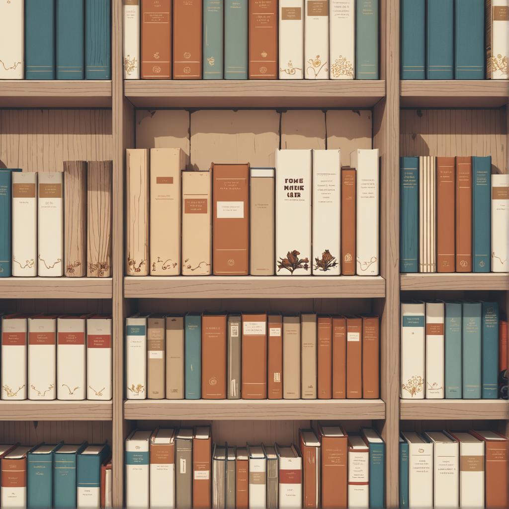 Discover the stunning capabilities of Stable Diffusion Ultra image generator with this beautifully crafted image of a meticulously organized bookshelf. Featuring a harmonious blend of earthy tones and elegant typography, this image showcases the tool's ability to create highly detailed and visually appealing content, perfect for enhancing your digital media projects.