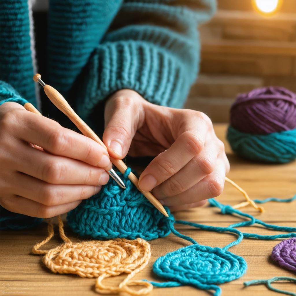 Discover the captivating world of AI-generated art with Stable Diffusion Ultra image generator! This stunning image showcases a pair of hands skillfully crocheting with vibrant yarn, demonstrating the tool's ability to create intricate and lifelike details. Perfect for showcasing the precision and creativity of AI in crafting visually appealing content.