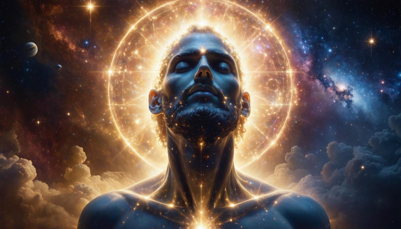 Discover the mesmerizing capabilities of Stable Diffusion Ultra image generator with this stunning cosmic portrait. This AI tool seamlessly blends celestial elements and human features, creating a surreal and ethereal image that showcases its advanced generation and editing prowess. Perfect for showcasing the tool's ability to create otherworldly visuals, this image is a testament to the power of AI in digital art.