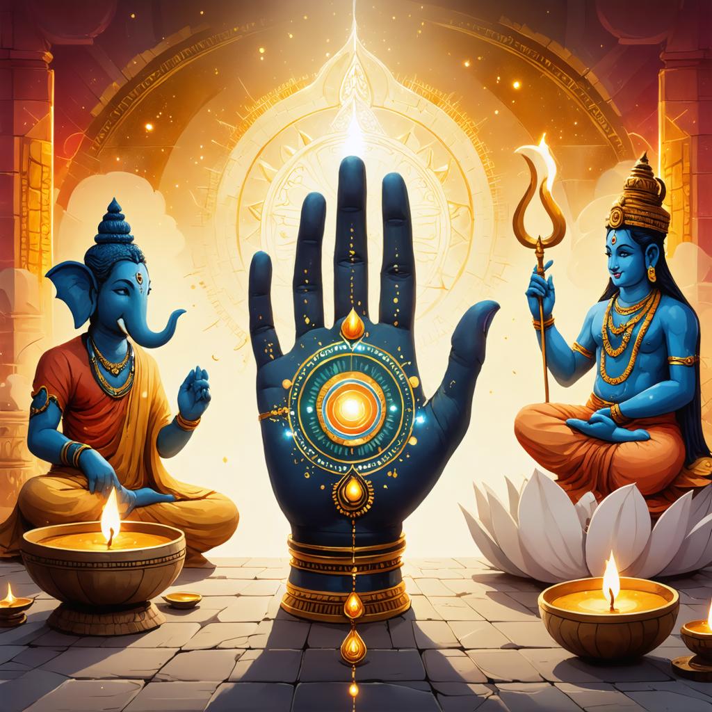 Discover the mesmerizing artistry of Stable Diffusion Ultra image generator, where AI masterfully crafts stunning visuals like this depiction of Hindu deities in a serene temple setting. The intricate details and vibrant colors showcase the tool's ability to create captivating, high-quality images, perfect for enhancing your digital content.