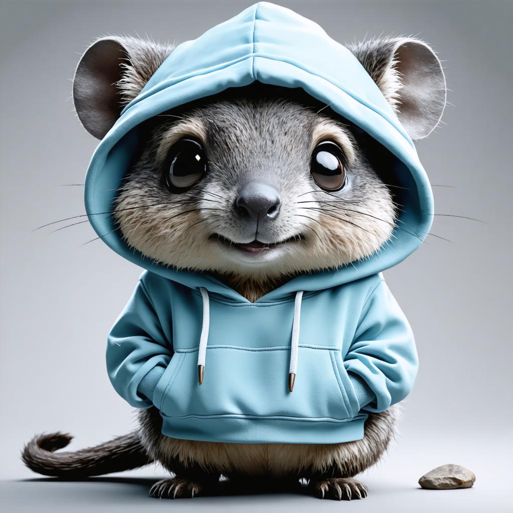 Découvrez le monde enchanteur de l'art généré par IA avec le générateur d'images Stable Diffusion Ultra ! Cette image captivante met en scène un charmant personnage anthropomorphe vêtu d'un sweat-shirt bleu confortable, démontrant la capacité de l'outil à créer des personnages attachants et hautement détaillés. Parfait pour mettre en valeur les capacités de Stable Diffusion Ultra dans la génération d'images uniques et engageantes.