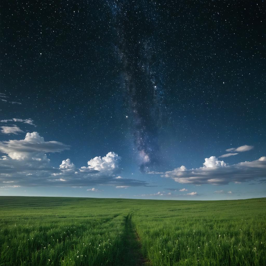 Discover the breathtaking capabilities of Stable Diffusion Ultra image generator with this stunning night sky over a lush green field. Experience the seamless blend of creativity and technology with our AI-powered tool, perfect for generating high-quality images from your imagination. #StableDiffusionUltra #AIImageGeneration #NightSky #LandscapePhotography