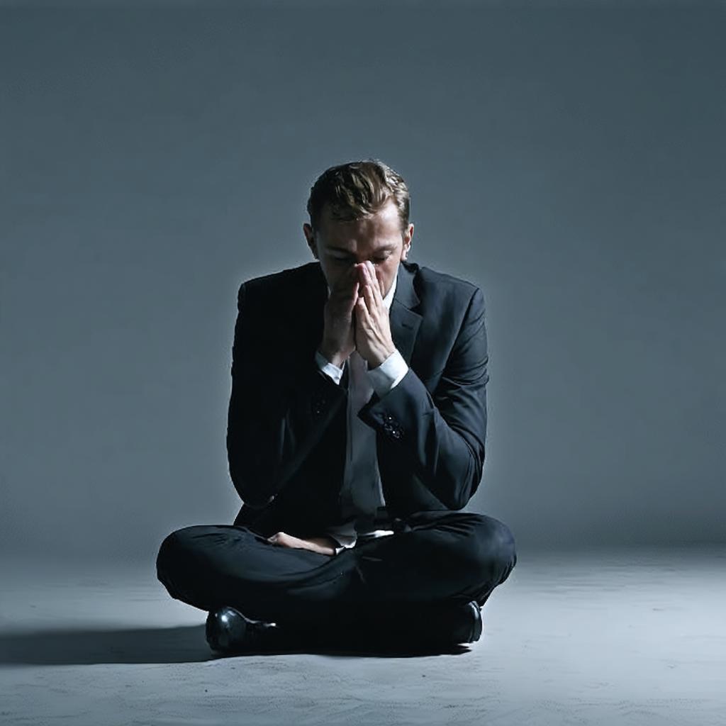 Experience the power of Stable Diffusion Ultra image generator with this stunning AI-generated image. The tool's advanced capabilities bring a lifelike scene to life, showcasing a man in a suit sitting in a meditative pose, perfectly blending realism with artistic flair. Perfect for highlighting the tool's precision and creativity in generating high-quality, detailed images.
