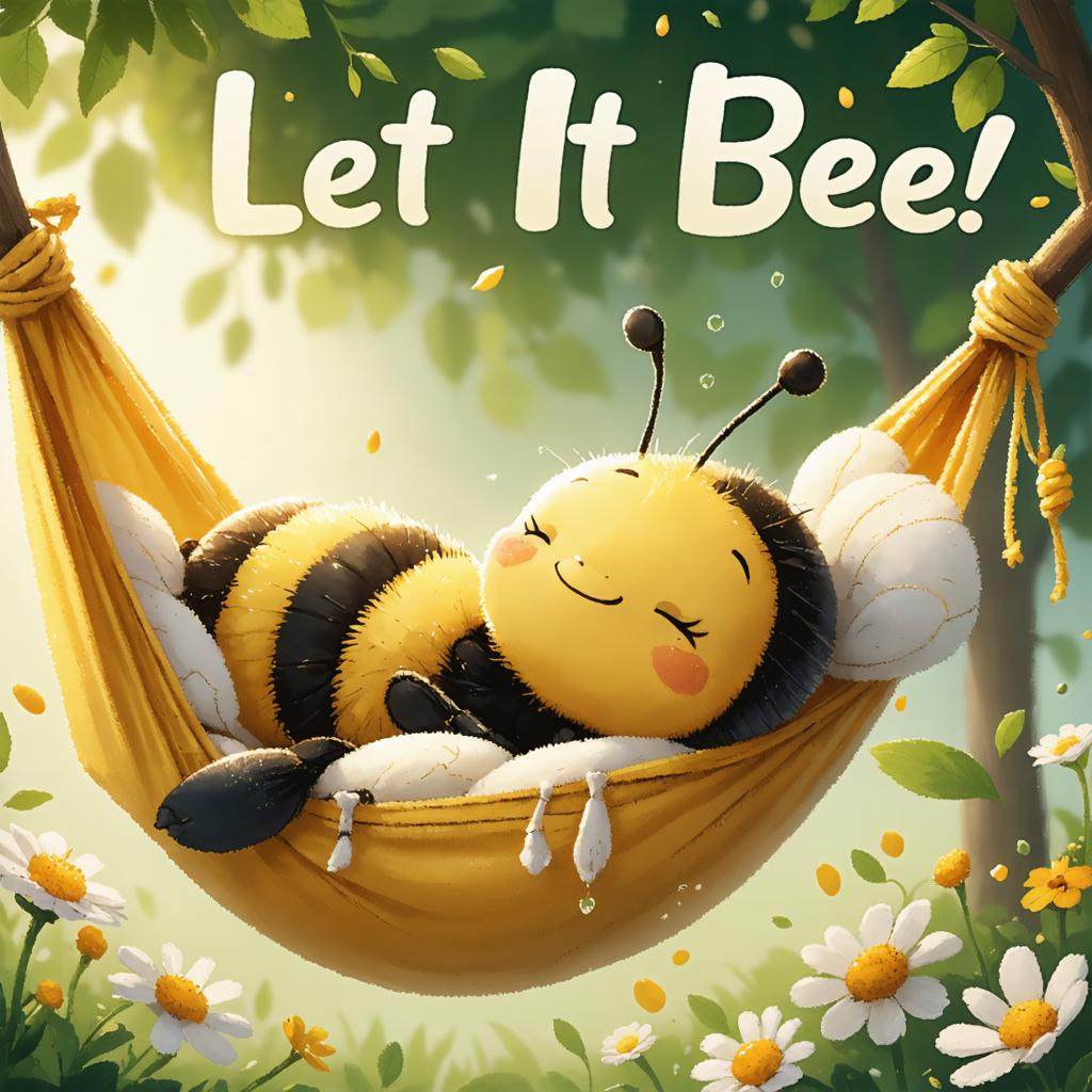This image showcases a delightful scene of a cartoon bee peacefully napping in a hammock, surrounded by blooming flowers, all rendered in vibrant, lifelike colors by the 'Stable Diffusion Ultra image generator'. The generator's capabilities are highlighted through its ability to create vivid, natural-looking scenes with a playful twist, making it an ideal tool for generating engaging visuals for various purposes.