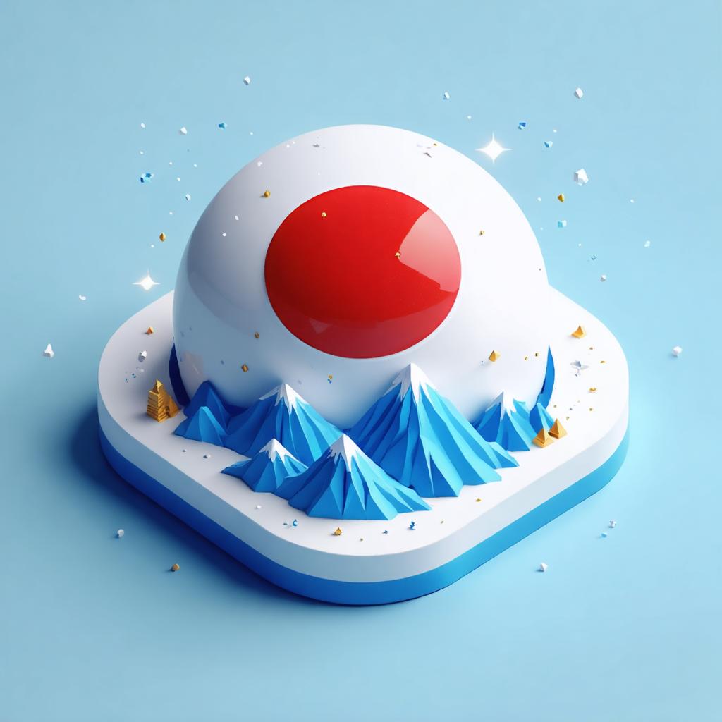 Discover the stunning capabilities of Stable Diffusion Ultra image generator with this mesmerizing illustration: a vibrant, 3D-rendered scene featuring a snowy mountain landscape with a striking red circle atop a white dome, surrounded by sparkling confetti. This powerful tool brings your creative visions to life with unparalleled detail and color accuracy, perfect for showcasing the magic of AI-generated art.