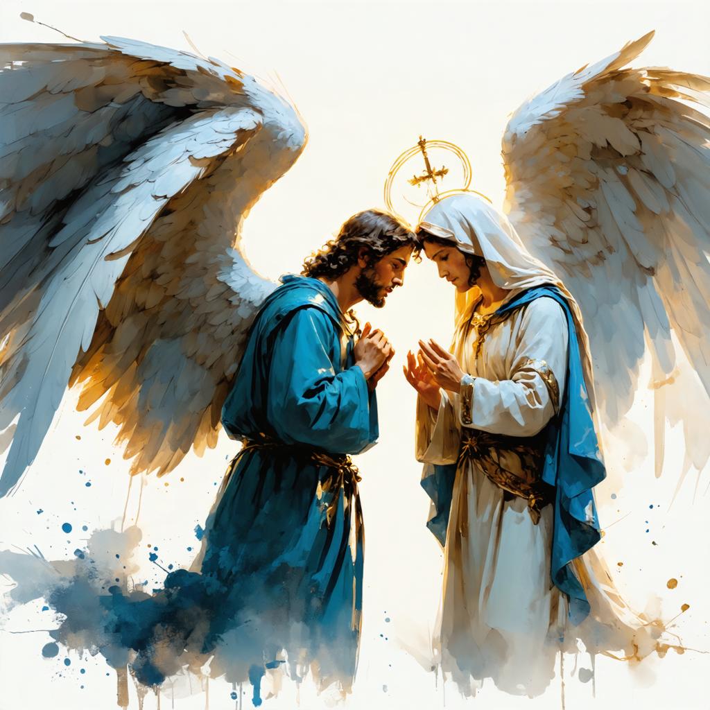 Experience the breathtaking artistry of Stable Diffusion Ultra image generator, as seen in this stunning depiction of angelic figures with intricate wings and divine attire. Perfect for showcasing the tool's ability to create detailed, ethereal imagery, this image highlights the seamless blend of fantasy and realism, making it a prime example of the capabilities of Stable Diffusion Ultra.