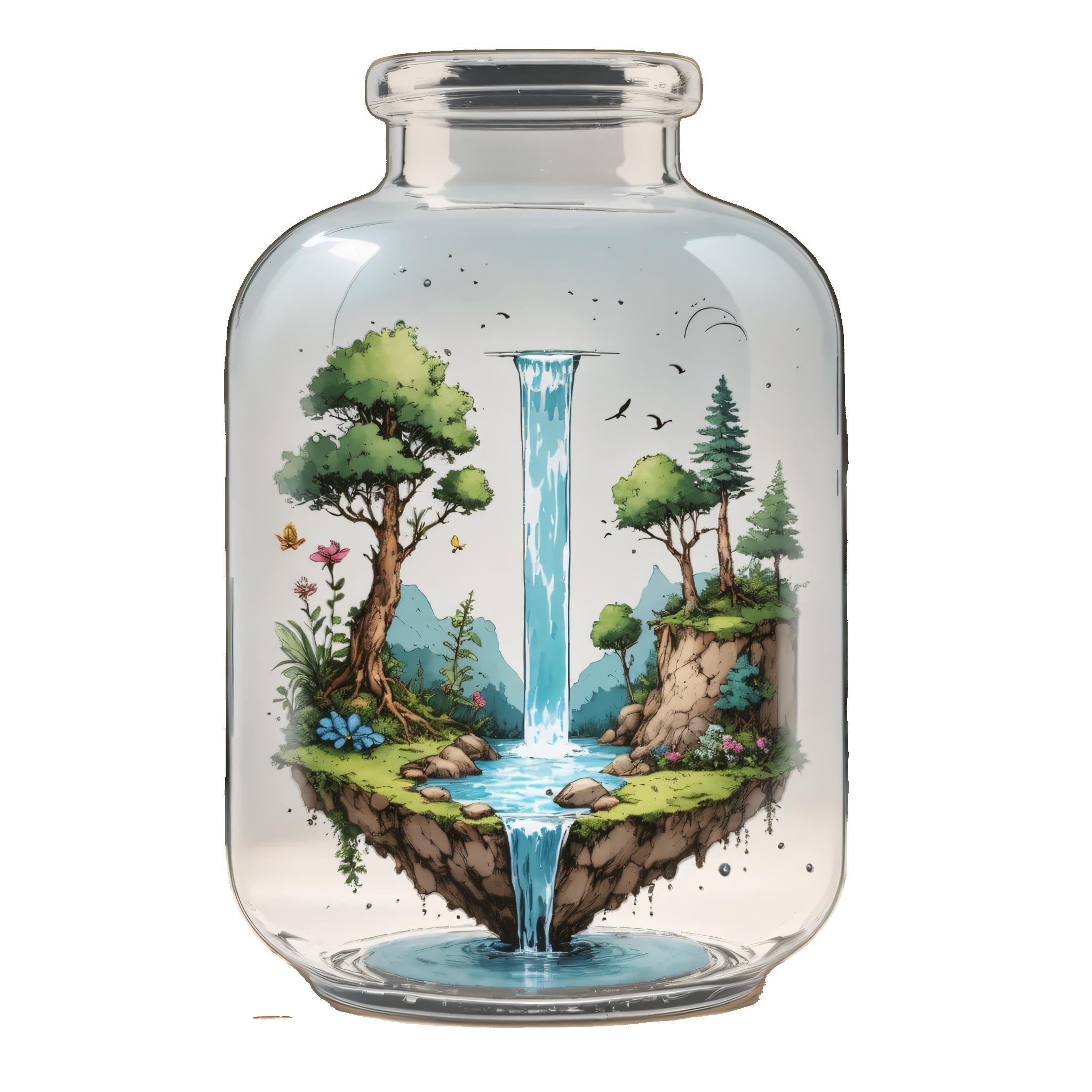 Discover the magic of Stable Assistant's 'Remove Background' tool, which effortlessly removes the background from this enchanting image of a glass bottle filled with a vibrant, miniature forest scene. Perfect for highlighting the intricate details and vivid colors, this tool ensures your images pop with clarity and precision, making it an essential feature for any creative project.