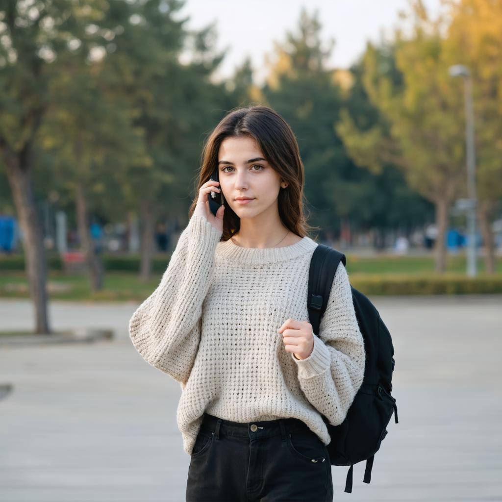 Experience the stunning capabilities of Stable Diffusion Ultra image generator with this beautifully crafted portrait of a young woman in a cozy knit sweater, set against a serene park backdrop. Perfect for showcasing the tool's ability to create realistic and detailed images, this example highlights the generator's potential for generating high-quality, visually appealing content.