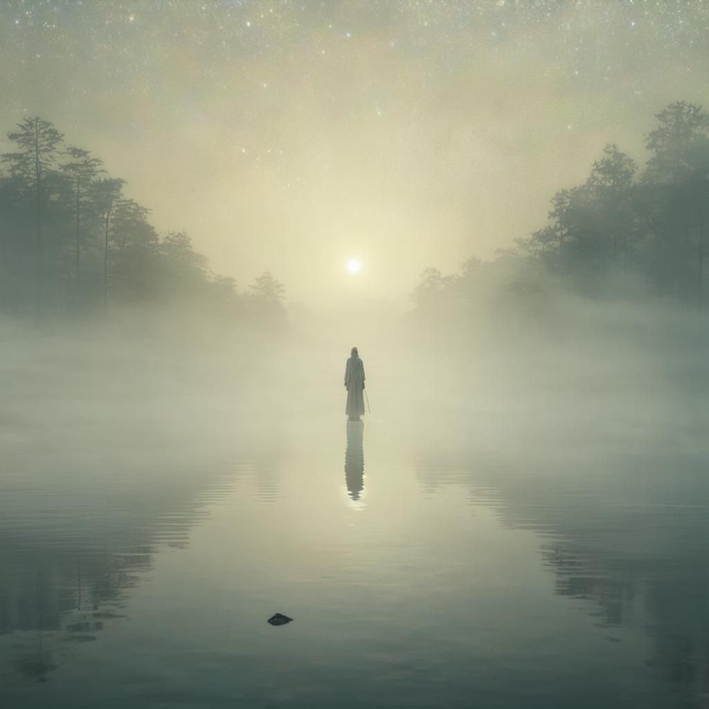 Discover the mesmerizing capabilities of Stable Diffusion Ultra image generator with this ethereal scene: a lone figure stands in a misty, reflective lake, surrounded by a forest under a starlit sky. This AI tool effortlessly blends surreal elements with realistic details, creating captivating visuals that showcase its advanced image generation prowess. Perfect for artists and enthusiasts, Stable Diffusion Ultra brings your imagination to life with stunning results.