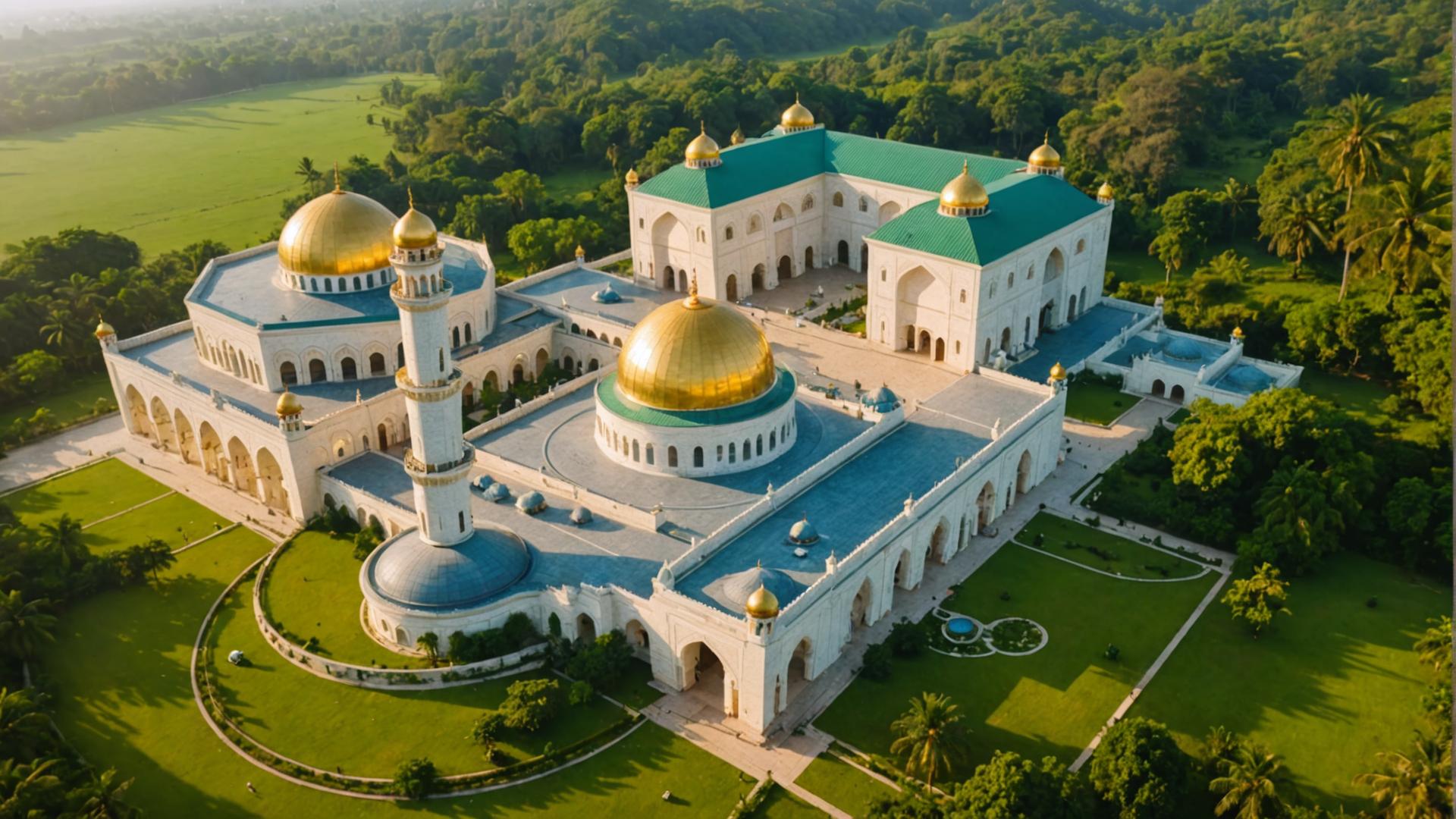 Scopri la sorprendente meraviglia architettonica di una grande moschea con cupole e minareti intricati, catturata in dettagli mozzafiato grazie allo strumento 'Close Variation' di Stable Assistant. Questo miglioramento guidato dall'IA evidenzia la simmetria e la bellezza esquisite della struttura, rendendola un esempio perfetto di come questo strumento possa elevare il tuo contenuto visivo.