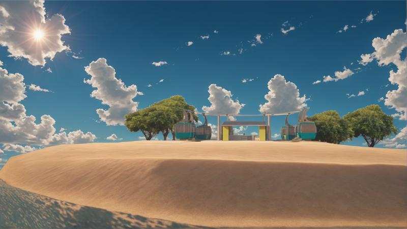 Migliora le tue immagini con lo strumento 'Sostituisci Sfondo' di Stable Assistant, che cambia in modo fluido il contesto delle tue foto, aggiungendo un tocco di surrealismo. Sperimenta la libertà di reinventare le tue immagini con il cielo, la sabbia e gli alberi di questa scena generata da AI, che evidenzia le infinite possibilità della sostituzione dello sfondo.