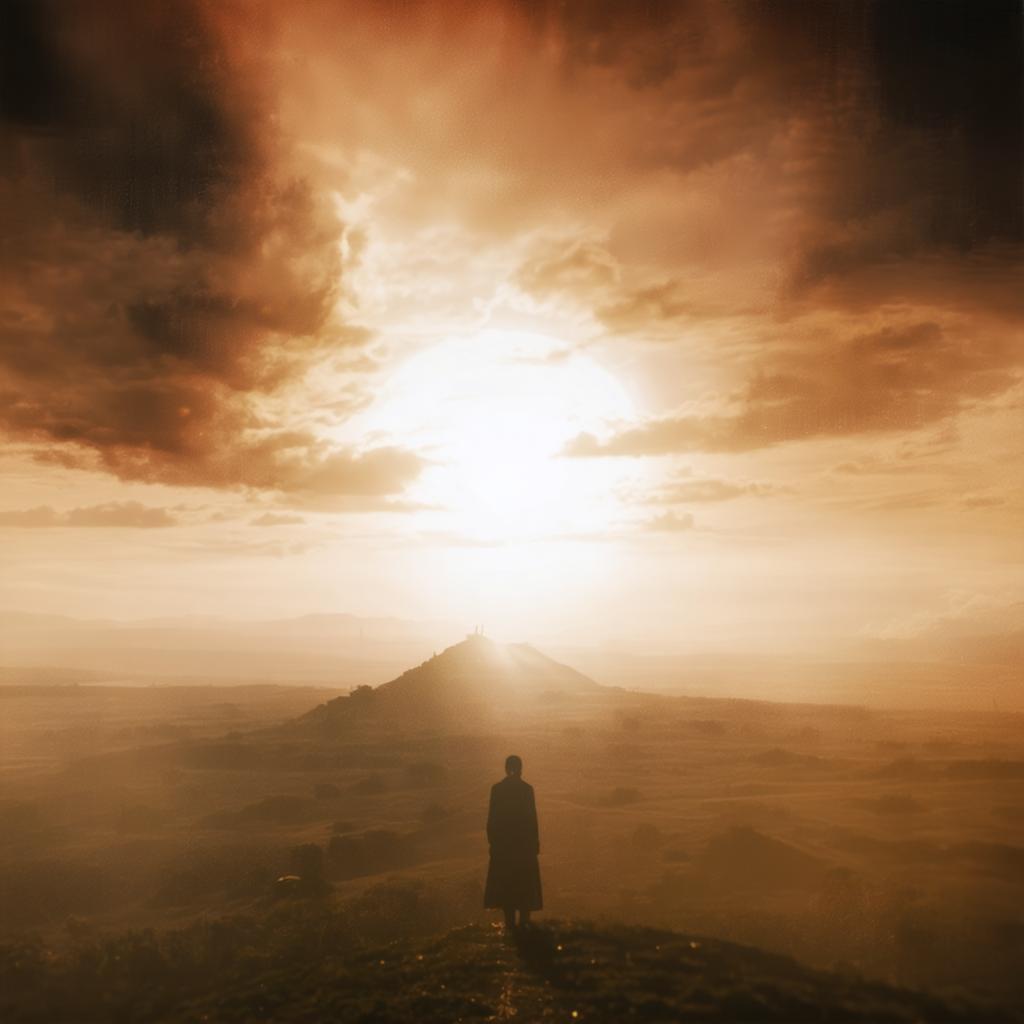 Découvrez la puissance époustouflante de Stable Diffusion Ultra, le générateur d'images, avec cette image de paysage saisissante. Capturée avec un détail sans égal, la scène met en scène une silhouette solitaire contemplant un lever de soleil majestueux sur des collines ondulantes, démontrant la capacité de l'outil à créer des visuels vifs et de haute qualité. Parfaite pour mettre en valeur les capacités de la création d'images pilotée par l'IA, cette image souligne le potentiel du générateur à produire des scènes captivantes et réalistes.