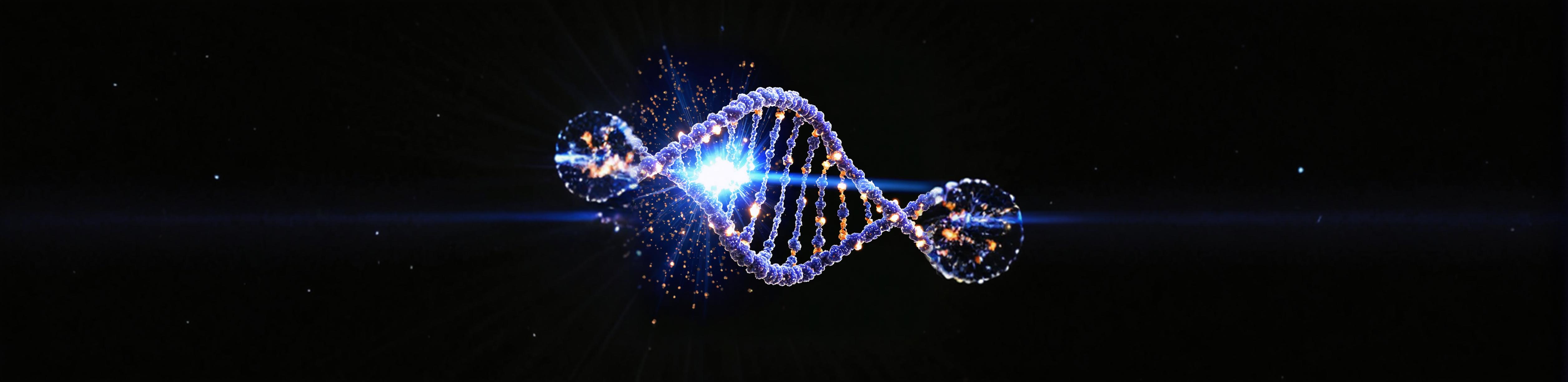 Cette image présente une double hélice d'ADN baignée dans une lueur cosmique, avec une source lumineuse brillante éclairant son centre, symbolisant le potentiel d'exploration et de découverte. L'outil 'Zoom out' de Stable Assistant a été utilisé pour générer cette scène dynamique et visuellement engageante, mettant en valeur la capacité du logiciel à créer et à étendre des images numériques, ce qui en fait le choix idéal pour les projets créatifs et l'amélioration du récit visuel.