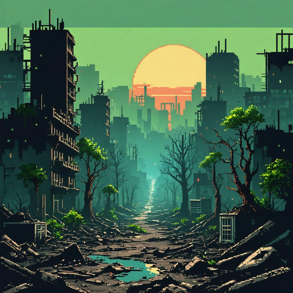Discover the mesmerizing world of futuristic urban landscapes with Stable Diffusion Ultra image generator. This AI tool masterfully crafts stunning, dystopian cityscapes like the one above, featuring towering, decaying buildings and a hauntingly beautiful sunset. Perfect for artists and designers seeking cutting-edge visual inspiration, Stable Diffusion Ultra offers unparalleled creativity and detail in every generated image.