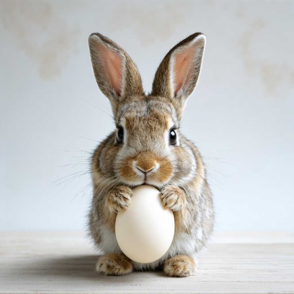 Discover the enchanting world of AI-generated art with Stable Diffusion Ultra image generator! This captivating image showcases a charming rabbit holding a perfectly round egg, demonstrating the tool's ability to create detailed and lifelike visuals. Perfect for showcasing the capabilities of AI in generating stunning, realistic images.