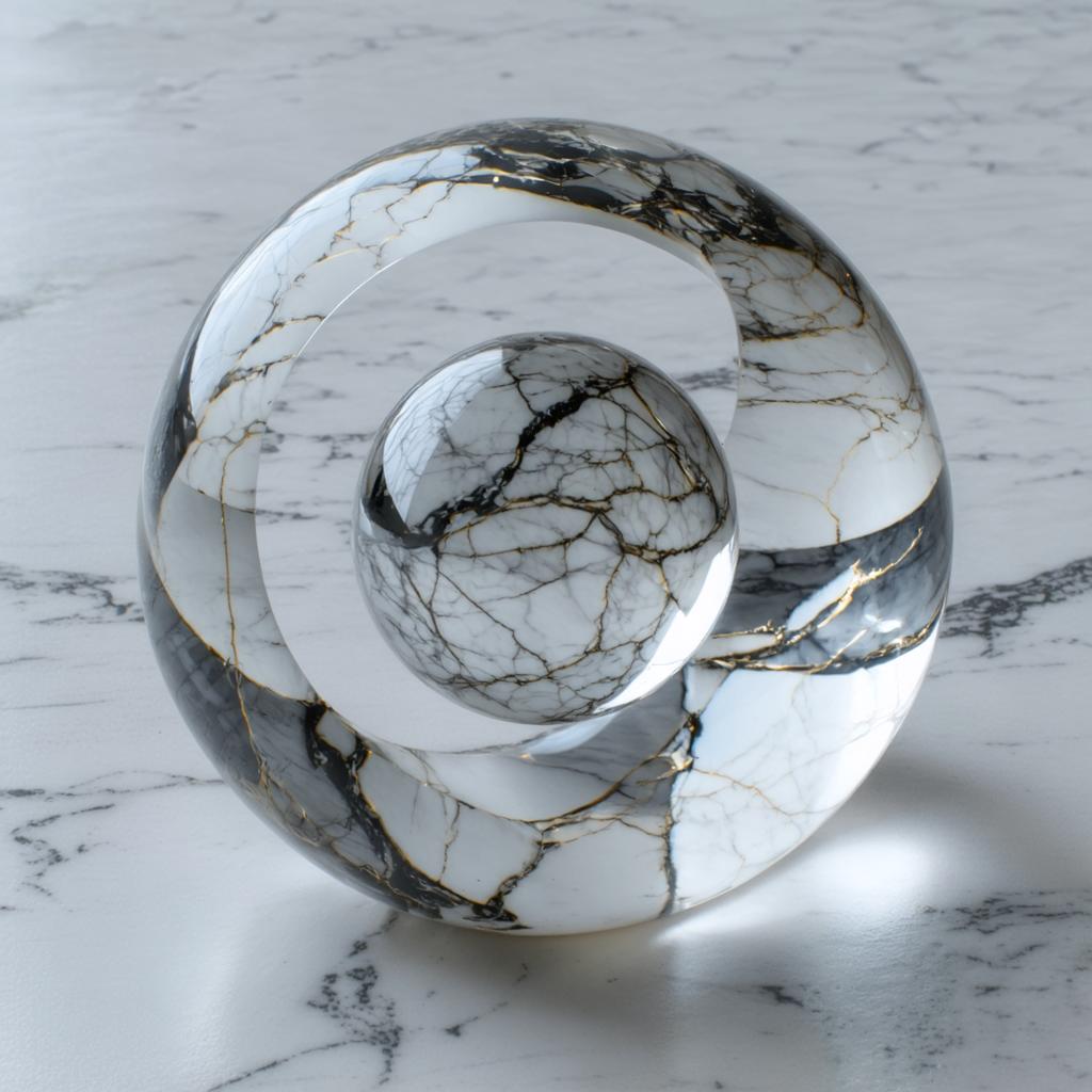 Découvrez l'art fascinant du générateur d'images Stable Diffusion Ultra, où des motifs de marbre complexes s'intègrent harmonieusement dans une sculpture en spirale captivante. Cet outil d'IA crée avec facilité des visuels époustouflants, idéal pour mettre en valeur l'élégance des textures de marbre et des formes dynamiques, rendant son utilisation incontournable pour les créatifs et les passionnés.