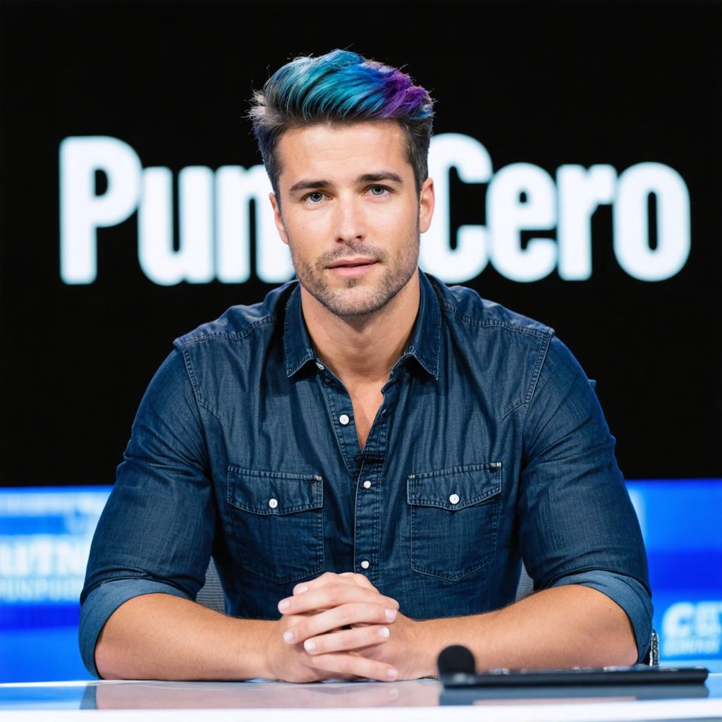 Découvrez la puissance de Stable Diffusion Ultra, générateur d'images, avec cette image détaillée et vibrante d'un homme confiant aux cheveux colorés et uniques. La capacité de l'outil à créer des contenus réalistes et visuellement attrayants est pleinement mise en valeur, le rendant idéal pour quiconque souhaite améliorer ses projets de médias numériques.