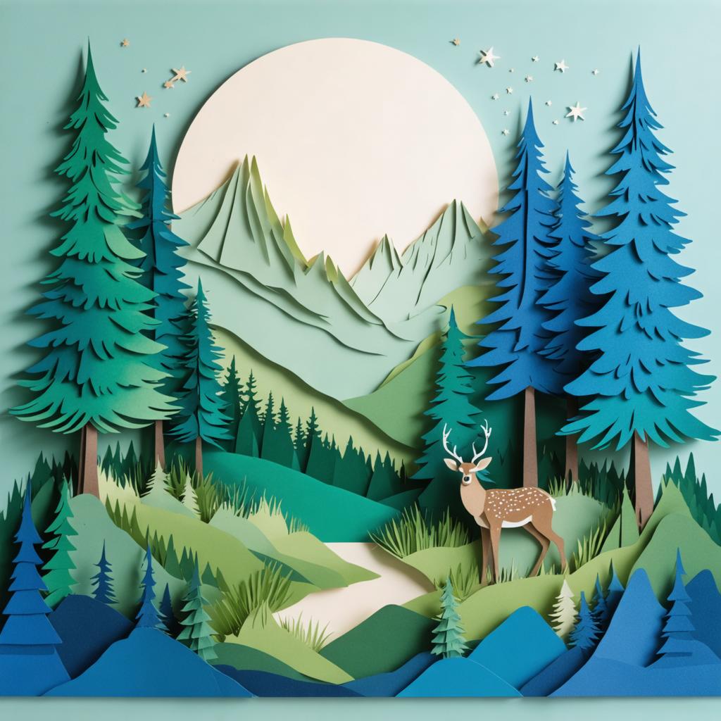Découvrez le monde enchanteur de l'art numérique avec le générateur d'images Stable Diffusion Ultra, où l'IA crée avec maestria des paysages époustouflants comme cette scène de forêt paisible. Avec sa végétation luxuriante, ses montagnes majestueuses et son cerf gracieux, cette image met en valeur la capacité de l'outil à générer des visuels détaillés et vivement colorés, idéaux pour captiver votre public et rehausser votre contenu numérique.