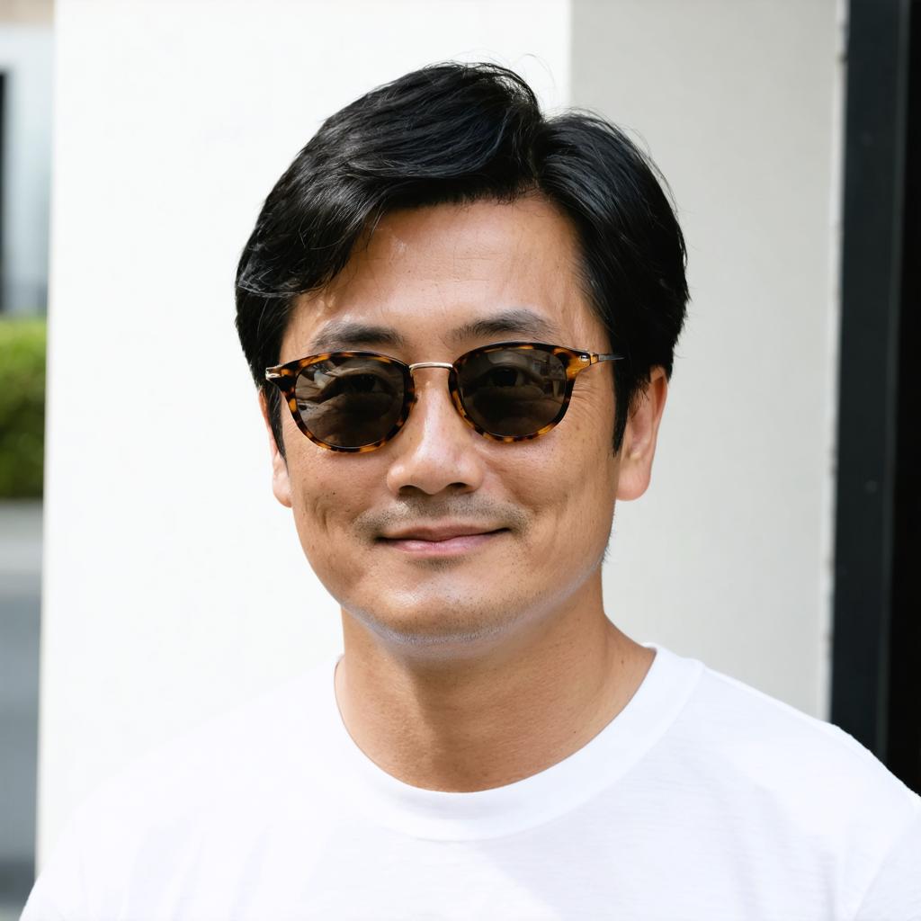 Dans cette image captivante, un homme dégage une allure décontractée mais sophistiquée, portant une paire de lunettes de soleil en écaille de tortue stylée et un t-shirt blanc impeccable. Le générateur d'images Stable Diffusion Ultra met en évidence sa capacité à créer des visuels réalistes et de haute qualité, en mettant l'accent sur les traits marquants de l'homme et les détails complexes de sa tenue.