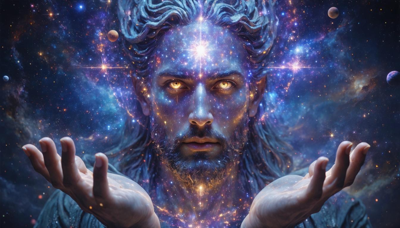 Discover the mesmerizing capabilities of Stable Diffusion Ultra image generator with this stunning AI-generated artwork. This powerful tool seamlessly blends cosmic elements with a human figure, showcasing its ability to create surreal and imaginative visuals that captivate and inspire. Experience the limitless potential of AI art creation with Stable Diffusion Ultra.