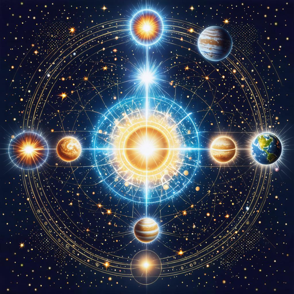 Discover the awe-inspiring capabilities of Stable Diffusion Ultra image generator with this stunning depiction of a cosmic solar system. This AI tool masterfully renders intricate details, from the radiant sun at the center to the beautifully illustrated planets and stars, showcasing its precision and creativity in generating visually captivating astronomical scenes.