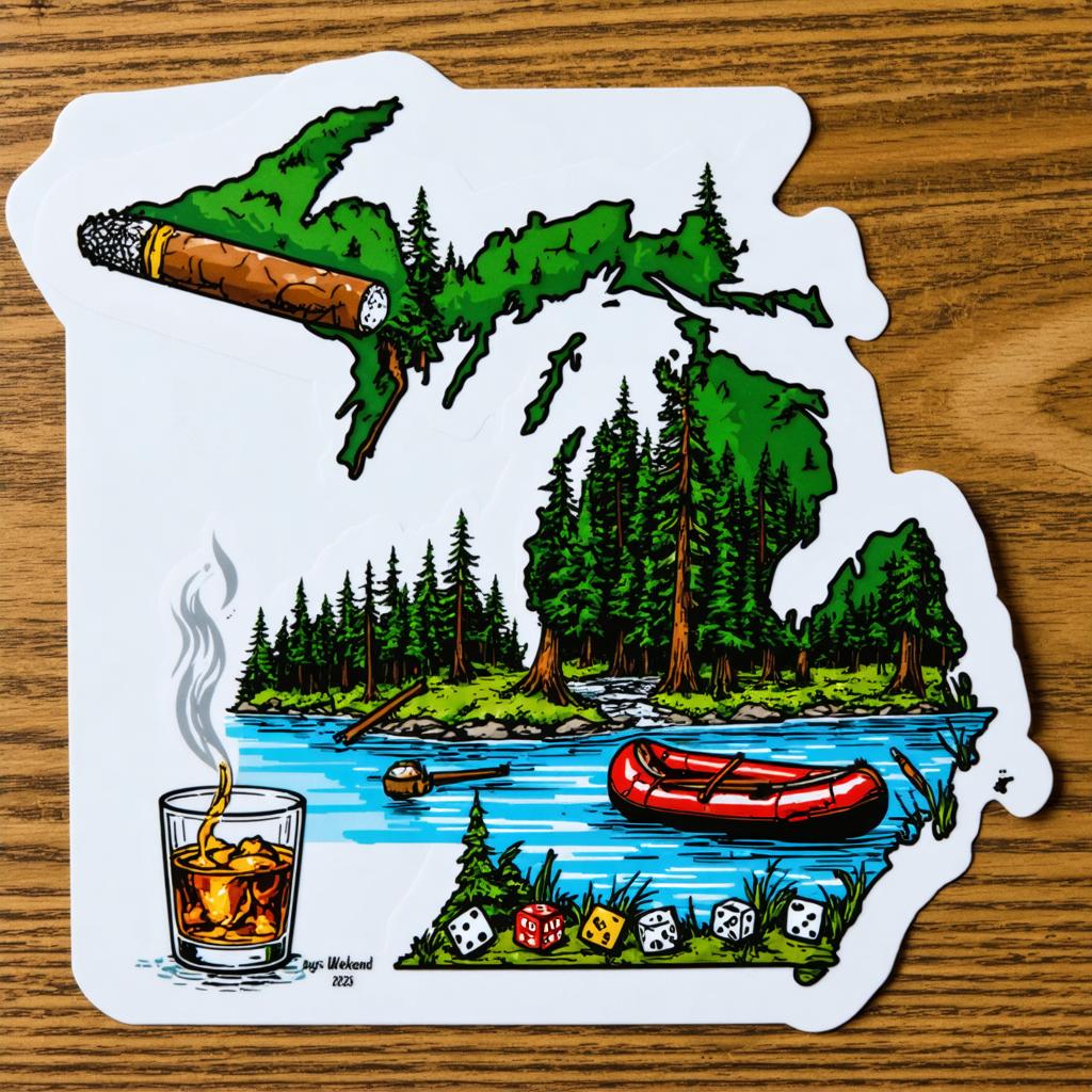 Discover the captivating artistry of the Stable Diffusion Ultra image generator, as seen in this intricately detailed illustration of a serene forest scene with a river, a red raft, and a cigar. The vivid colors and dynamic composition showcase the tool's ability to create stunning visuals from your prompts, making it a must-try for artists and enthusiasts alike.