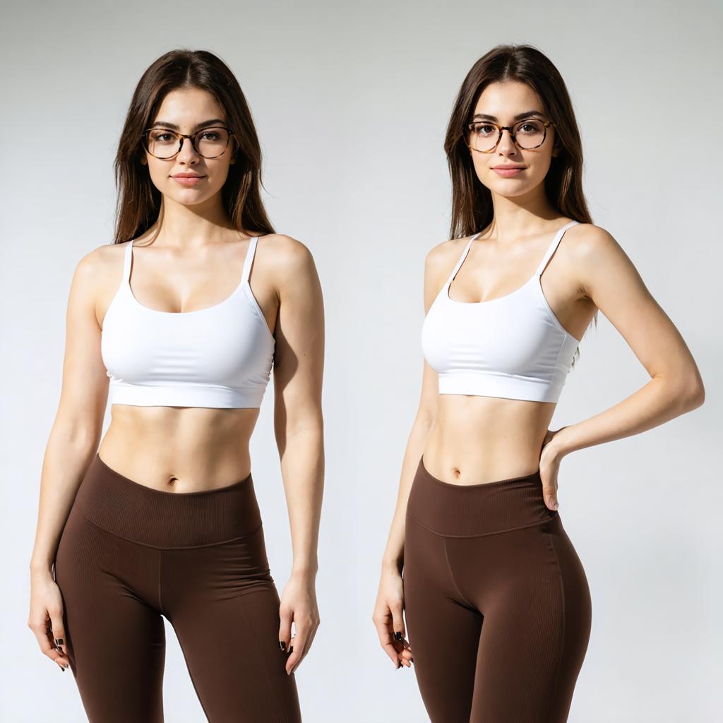 Experience the power of Stable Diffusion Ultra image generator with this stunning AI-generated image. Crafted with precision, the image showcases a young woman in a stylish workout outfit, highlighting the tool's ability to create realistic and detailed visuals. Perfect for showcasing fashion, fitness, and lifestyle content, this image demonstrates the advanced capabilities of Stable Diffusion Ultra in generating high-quality, engaging visuals.