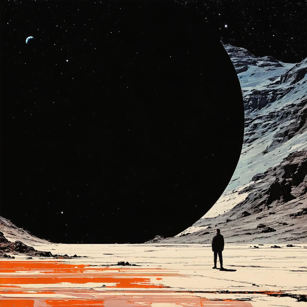 Scopri le affascinanti capacità del generatore di immagini Stable Diffusion Ultra con questa spettacolare paesaggio cosmico. Questo strumento AI mescola in modo maestoso una figura solitaria su un pianeta alieno con un vasto cielo stellato, dimostrando la sua capacità di creare scene vivide e surreali. Perfetto per appassionati di fantascienza e artisti digitali, questa immagine evidenzia la precisione e la creatività del generatore nel creare visive mozzafiato di alta qualità.