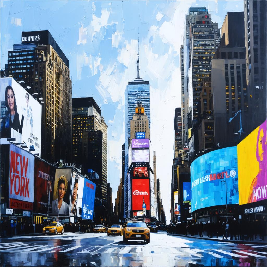 Questa vivace città, resa possibile dal generatore di immagini 'Stable Diffusion Ultra', mette in risalto l'iconica Times Square a New York City con i suoi luminosi cartelloni pubblicitari, il traffico intenso e i grattacieli imponenti. La capacità dello strumento di creare scene realistiche e dettagliate è evidente nelle ricche texture e nell'illuminazione, rendendolo la scelta ideale per chiunque desideri generare immagini di alta qualità.