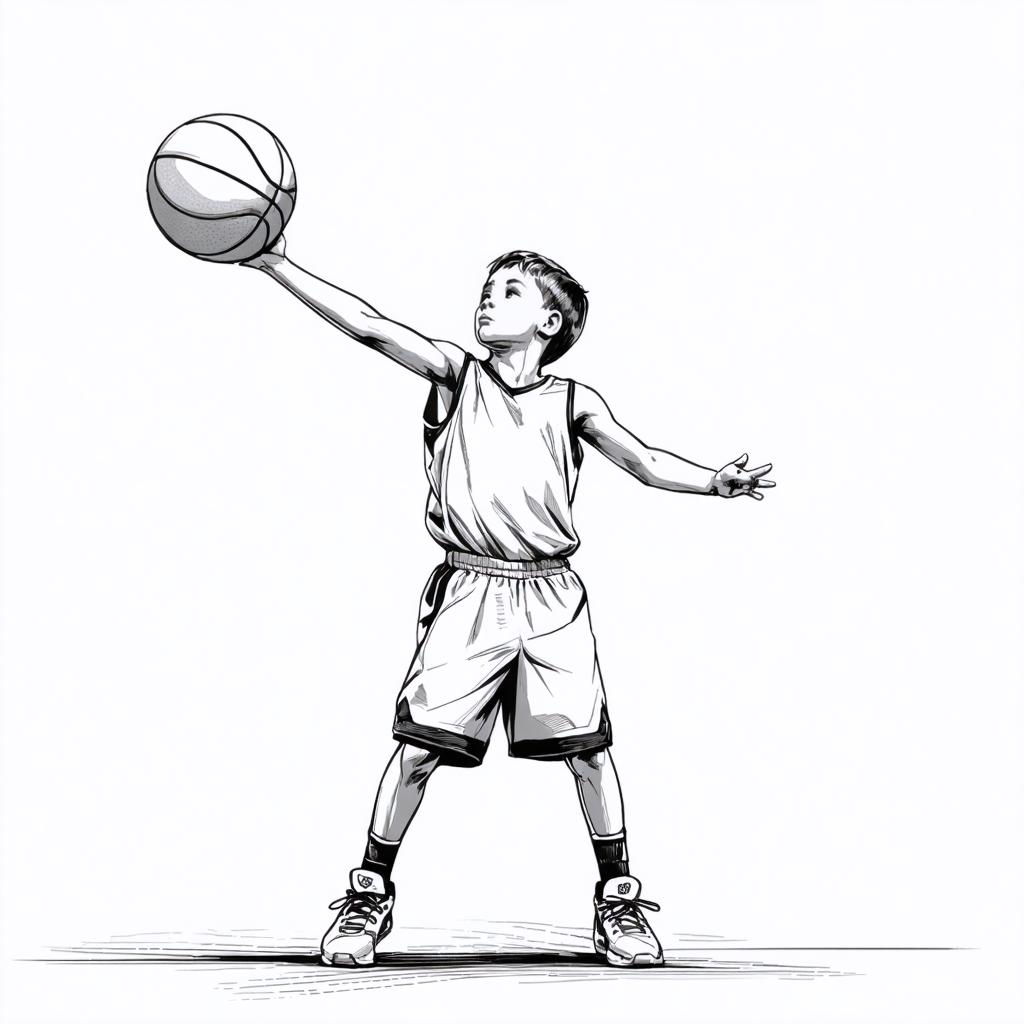 Découvrez les capacités incroyables de Stable Diffusion Ultra, l'outil de génération d'images, à travers cette illustration captivante d'un jeune garçon en train de tirer un ballon de basket. Le rendu détaillé et dynamique met en évidence la capacité de l'outil à créer des images de haute qualité et réaliste à partir de prompts textuels, idéal pour les amateurs de sport et les artistes numériques. Expérimentez la puissance de Stable Diffusion Ultra pour générer des visuels époustouflants comme celui-ci.