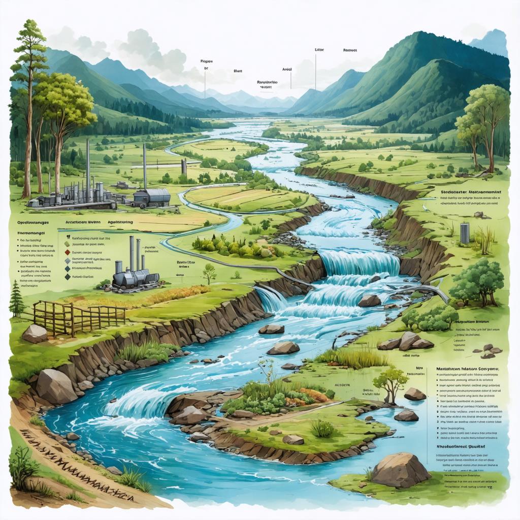 Découvrez les capacités époustouflantes de Stable Diffusion Ultra, l'outil de génération d'images, à travers cette illustration saisissante d'un paysage fluvial paisible. L'outil d'IA combine habilement une végétation luxuriante, des cascades et des éléments industriels, mettant en évidence sa capacité à créer des scènes détaillées et réalistes. Parfait pour mettre en valeur la polyvalence et la précision de l'outil dans la génération d'images de haute qualité.