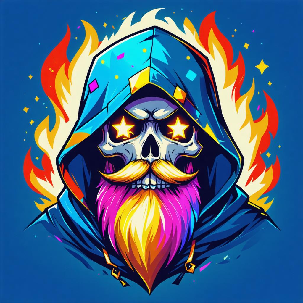 Discover the vibrant and dynamic world of AI-generated art with Stable Diffusion Ultra image generator! This captivating image showcases a mystical hooded figure with a flaming aura, featuring a striking skull face and a vividly colored beard. Experience the power of Stable Diffusion Ultra's advanced capabilities in creating vivid, imaginative visuals that can transform your digital content.