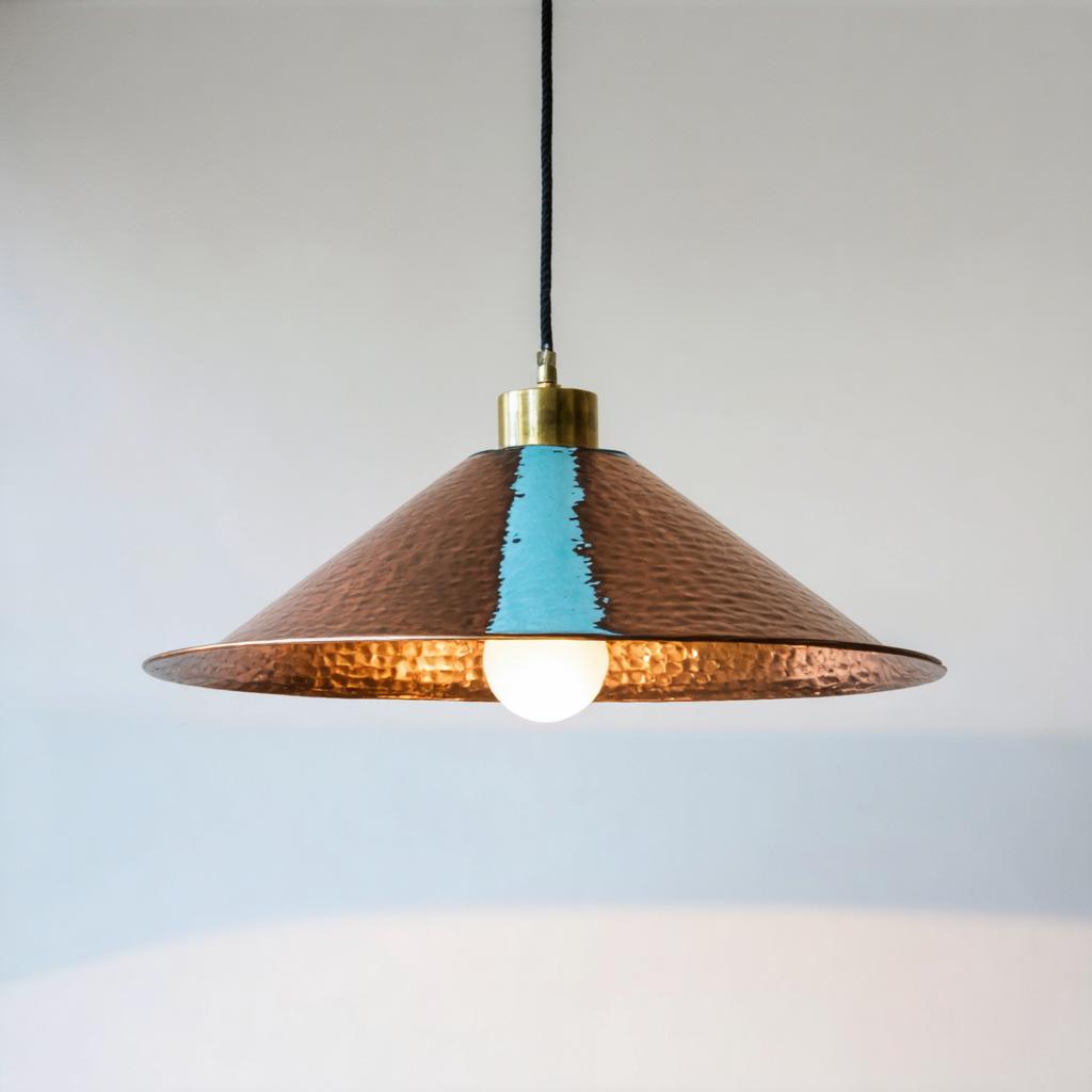 Discover the stunning capabilities of Stable Diffusion Ultra image generator with this beautifully crafted pendant light. Featuring a unique blend of copper and teal hues, this AI-generated image showcases the tool's ability to create visually appealing and intricate designs effortlessly. Perfect for highlighting the precision and creativity of Stable Diffusion Ultra in generating high-quality, custom images.