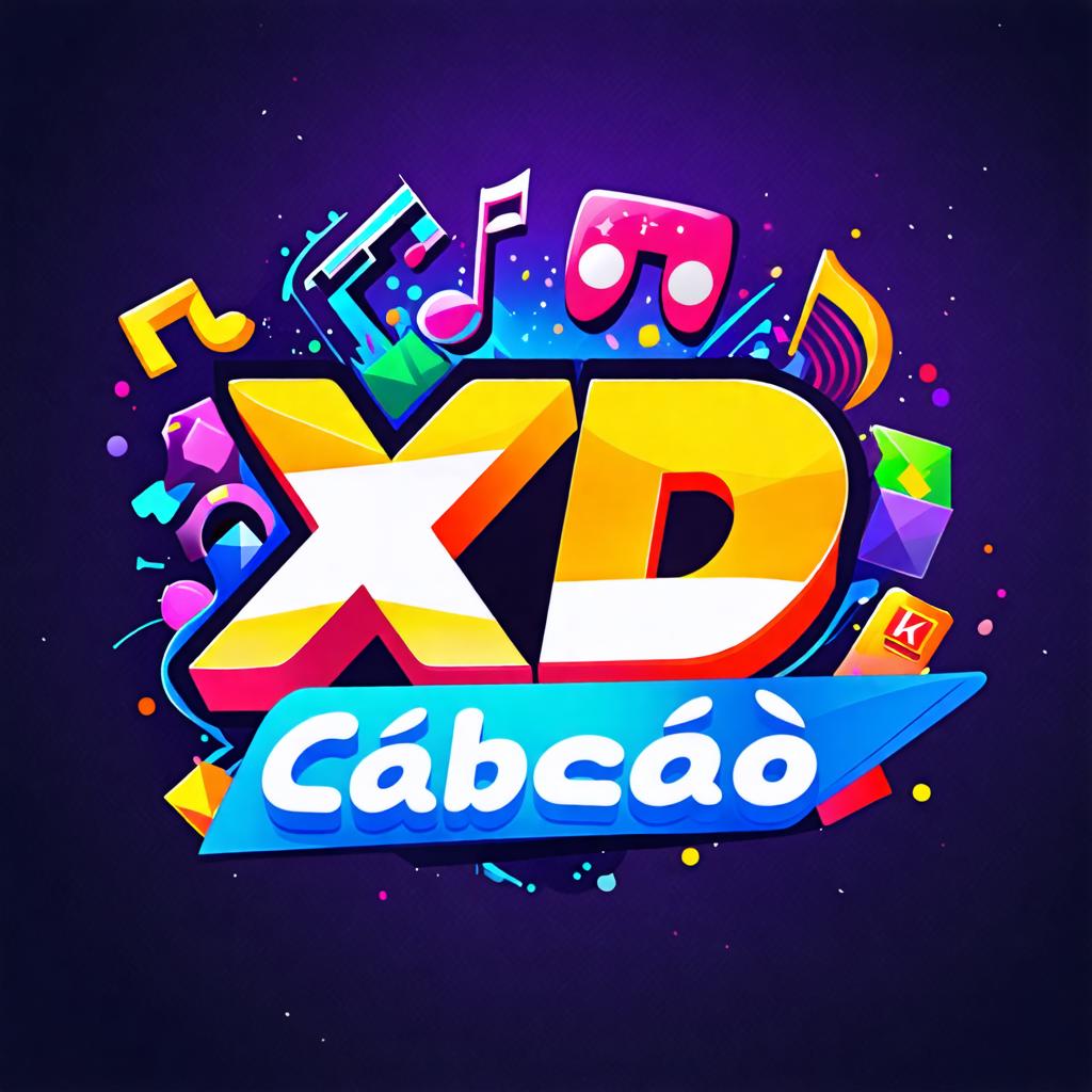 L'image présente un logo vibrant et coloré pour 'XD Cábção', mettant en avant un 'XD' audacieux au centre avec un 'Cábção' ludique en dessous, entouré d'une explosion de notes de musique, de formes géométriques et de confettis, le tout sur un fond pourpre foncé. Ce design dynamique est le résultat du générateur d'images 'Stable Diffusion Ultra', qui permet aux utilisateurs de créer des visuels engageants avec facilité.