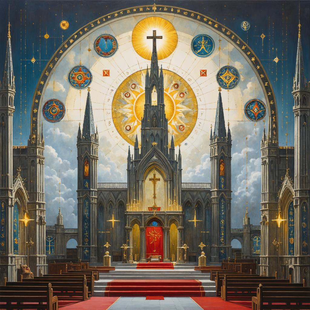 Discover the awe-inspiring capabilities of Stable Diffusion Ultra image generator with this stunning depiction of a grand cathedral interior. The intricate details, vibrant colors, and divine atmosphere showcase the tool's ability to create breathtakingly realistic and immersive scenes, perfect for artists and designers seeking to push the boundaries of digital art.