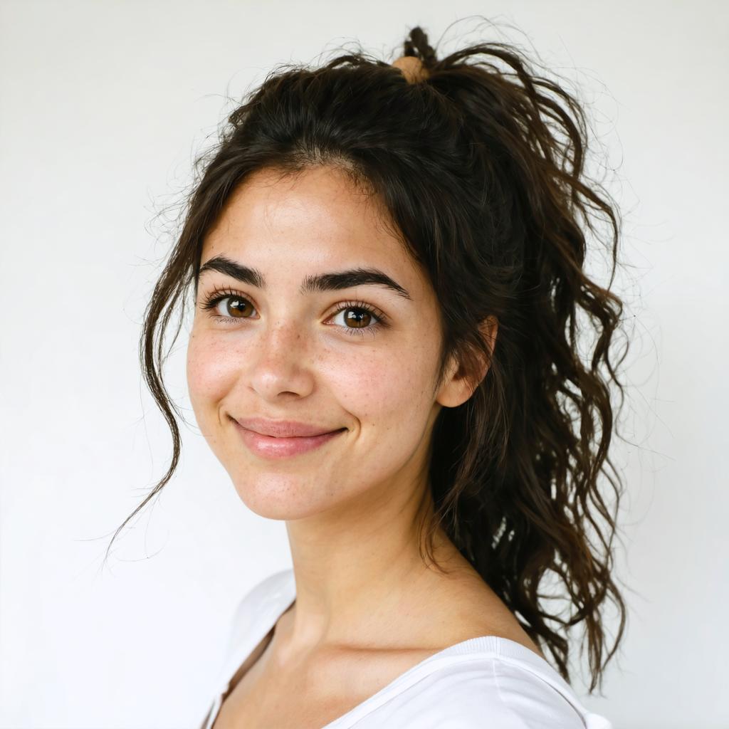 Experience the stunning results of the Stable Diffusion Ultra image generator, as seen in this beautifully crafted portrait of a young woman with a natural, effortless smile. The AI tool's ability to create lifelike and detailed images is on full display, showcasing its precision and versatility in generating high-quality visuals.