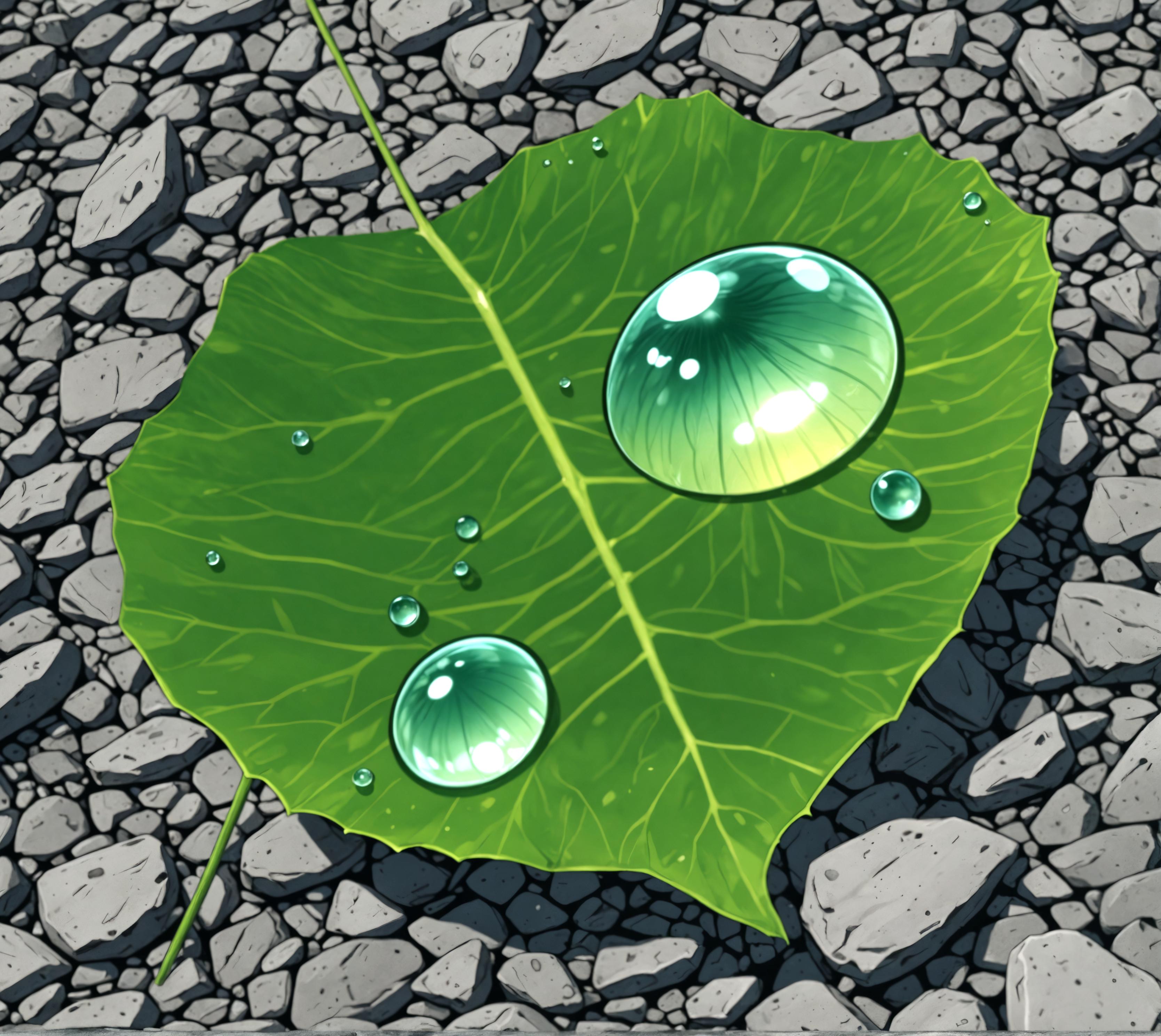"Enhance" brings a splash of color to nature with this vibrant illustration of a green leaf, adorned with water droplets that catch the light. The tool's upscaling prowess and creative flair are on full display, turning an ordinary leaf into a captivating digital art piece. Experience the magic of "Enhance" for yourself and elevate your visuals to new heights.