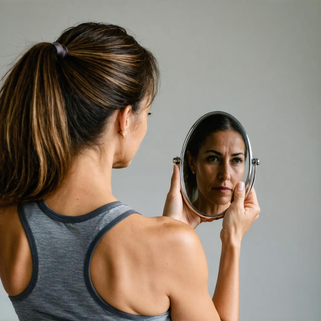 Experience the power of Stable Diffusion Ultra image generator with this stunningly realistic image of a woman examining her reflection in a handheld mirror. The tool's advanced AI capabilities bring lifelike detail and depth to the scene, showcasing its ability to create highly detailed and engaging visuals. Perfect for showcasing the precision and clarity of Stable Diffusion Ultra in generating high-quality images.