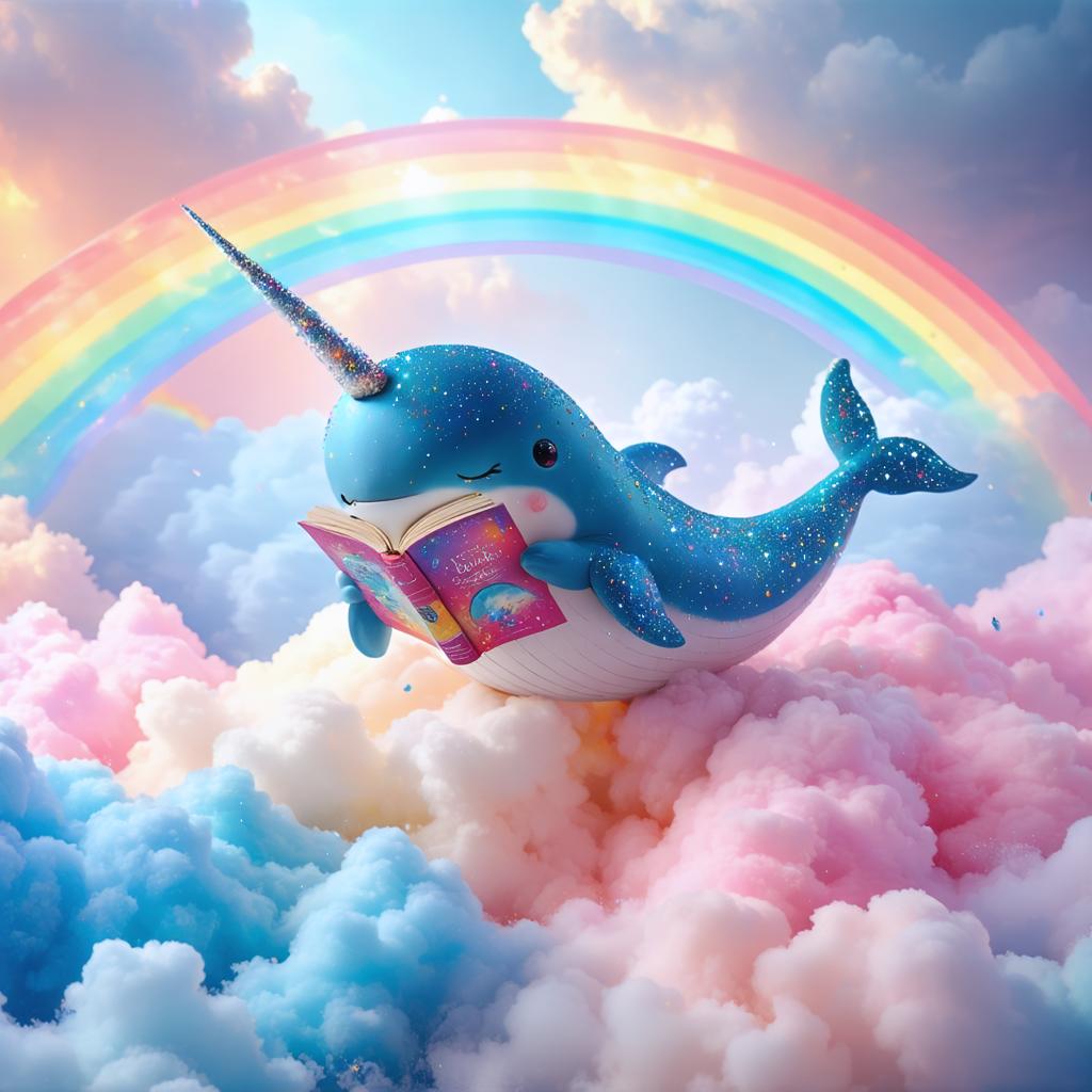 Discover the enchanting world of AI-generated art with Stable Diffusion Ultra image generator! This captivating image showcases a whimsical unicorn whale reading a book amidst fluffy clouds and a vibrant rainbow, demonstrating the tool's ability to create imaginative and dreamlike scenes. Perfect for fantasy and creative projects, Stable Diffusion Ultra brings your wildest ideas to life effortlessly.