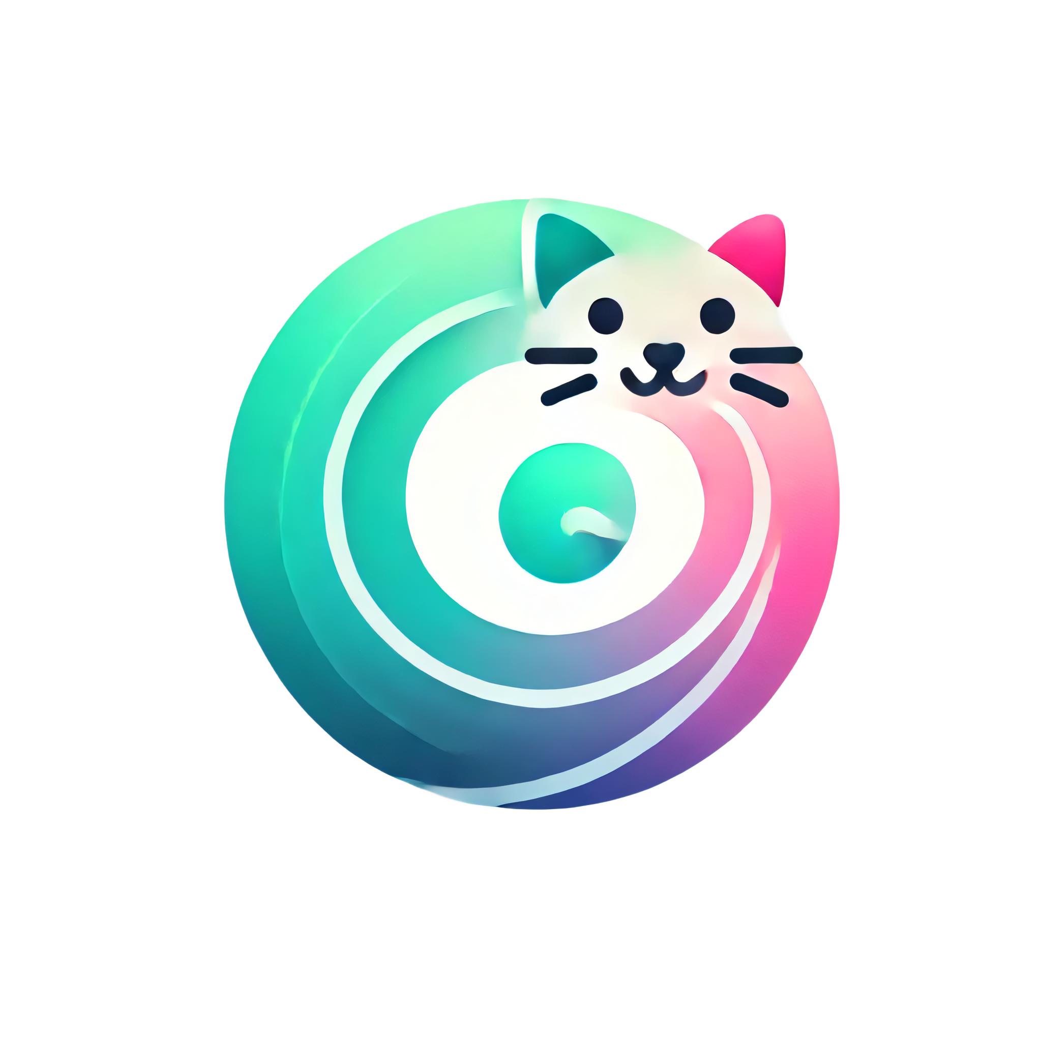 Cette image met en valeur la puissance de l'outil 'Supprimer l'arrière-plan' de Stable Assistant, une application web d'IA pour la génération et l'édition de médias. Elle présente un logo de chat fantaisiste avec un arrière-plan dégradé, soulignant la capacité de l'outil à supprimer l'arrière-plan de manière fluide tout en préservant les détails complexes du sujet.
