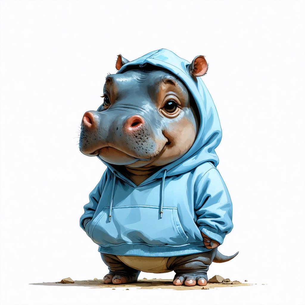 Découvrez le monde fantastique de l'art généré par IA avec le générateur d'images Stable Diffusion Ultra ! Cette image captivante met en scène un charmant hippopotame en cartoon vêtu d'un sweat-shirt bleu confortable, démontrant la capacité de l'outil à créer des personnages attachants et imaginatifs. Parfaite pour mettre en valeur le potentiel créatif et l'interface conviviale du logiciel, cette image saura impressionner et inspirer.