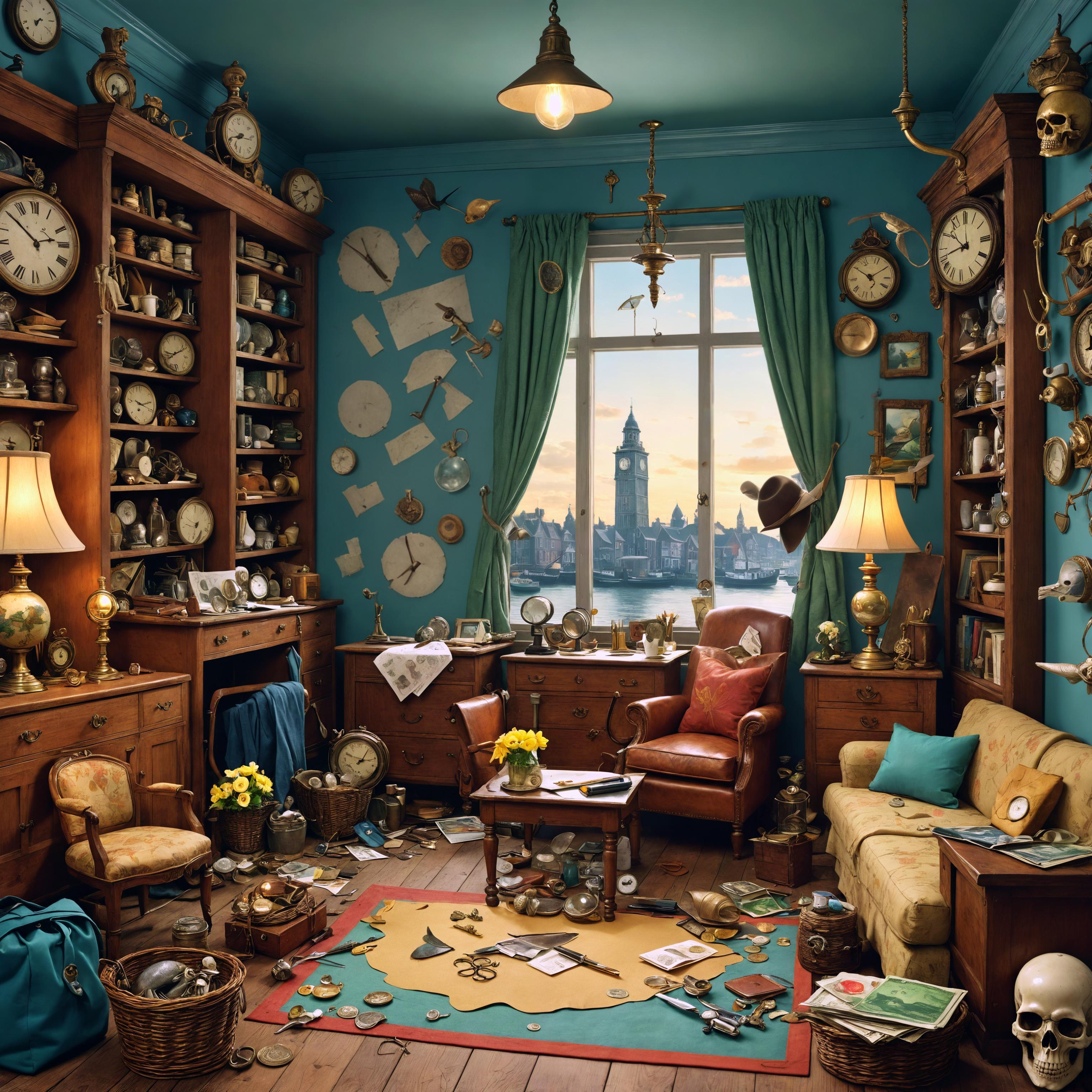Discover the transformative power of Stable Assistant's 'Search and Replace' tool, as seen in this meticulously curated room filled with antique clocks and eclectic decor. The image showcases how effortlessly you can update your digital space with this versatile feature, seamlessly blending vintage charm with modern functionality.