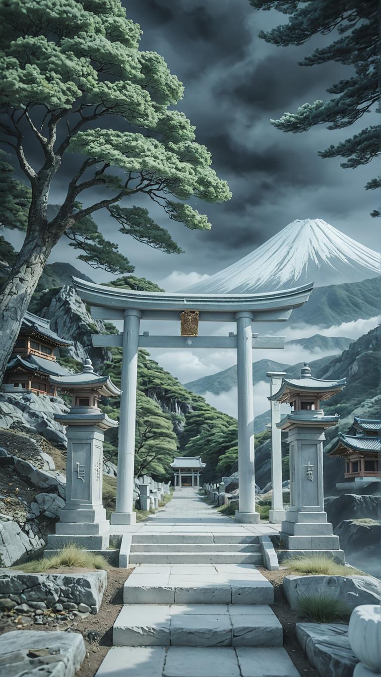 Cette image époustouflante met en scène une scène paisible d'une porte torii traditionnelle japonaise menant à un temple, avec en arrière-plan le majestueux Mont Fuji, tout rendu avec une clarté vivide par le générateur d'images 'Stable Diffusion Ultra'. Les capacités avancées du générateur sont évidentes dans les textures détaillées et les couleurs réalistes qui donnent vie au paysage tranquille, en faisant un exemple parfait de la capacité de l'outil à créer des visuels saisissants et réalistes à partir de prompts.