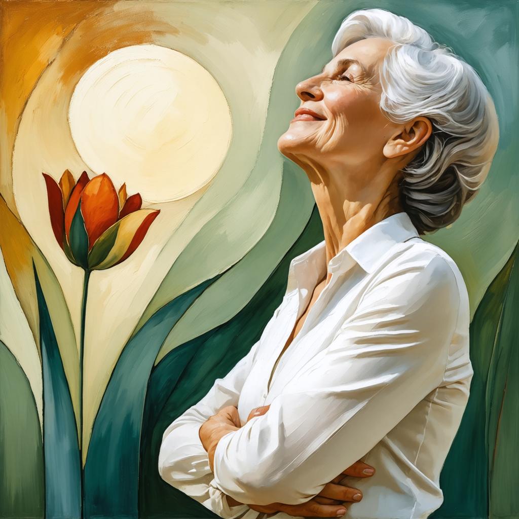 Experience the transformative power of Stable Diffusion Ultra image generator with this stunning portrait of a serene elderly woman, beautifully rendered with intricate details and vibrant colors. Perfect for showcasing the tool's advanced capabilities in creating lifelike and emotionally resonant digital art.