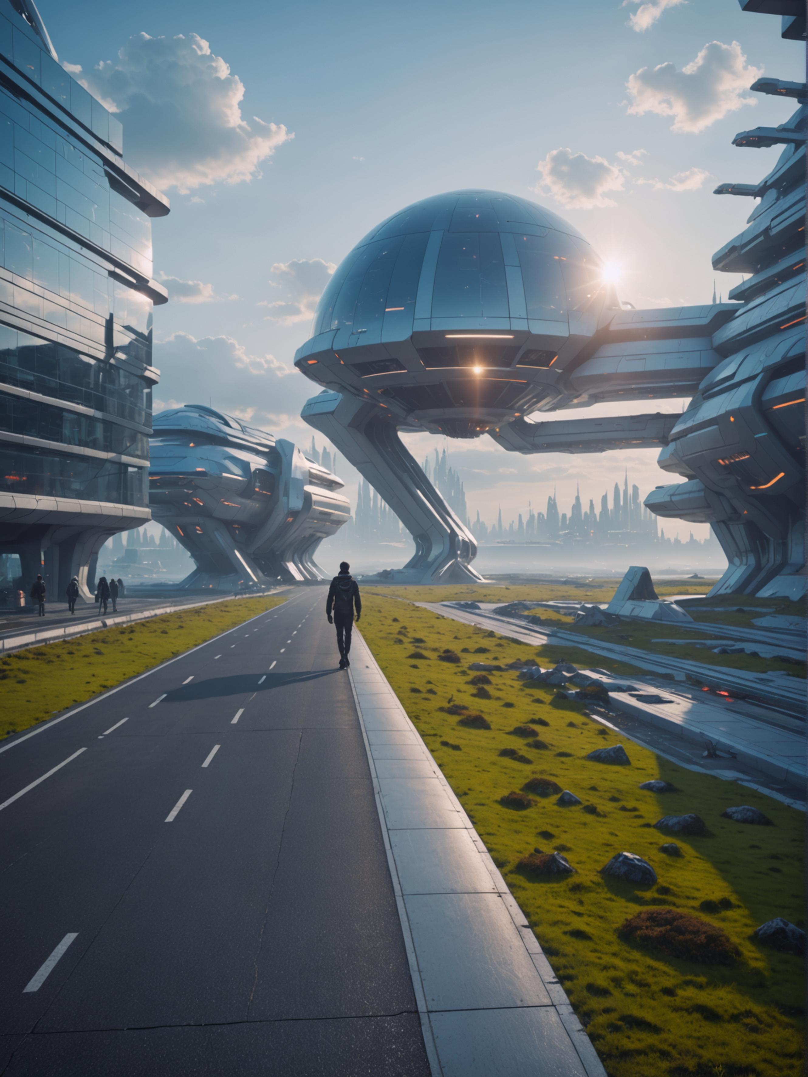 Scopri il fascino futuristico di questa città immaginaria, dove l'architettura moderna e slanciata si fonde con la tecnologia avanzata. Questa immagine affascinante evidenzia l'integrazione senza soluzione di continuità tra design all'avanguardia e strutture innovative, mettendo in risalto le capacità dello strumento 'New Image with Same Structure'. Perfetto per generare visive mozzafiato con una struttura coerente, questo strumento AI è la tua scelta ideale per creare immagini immersive e di alta qualità che ti trasportano in un mondo di infinite possibilità.