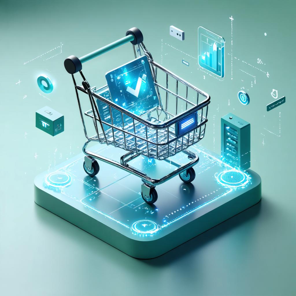 Experience the cutting-edge capabilities of Stable Diffusion Ultra image generator with this stunning AI-generated image. The futuristic shopping cart, seamlessly integrated with digital interfaces and holographic elements, showcases the tool's ability to create visually captivating and conceptually rich imagery. Perfect for highlighting advanced AI technology and creative possibilities in digital art.