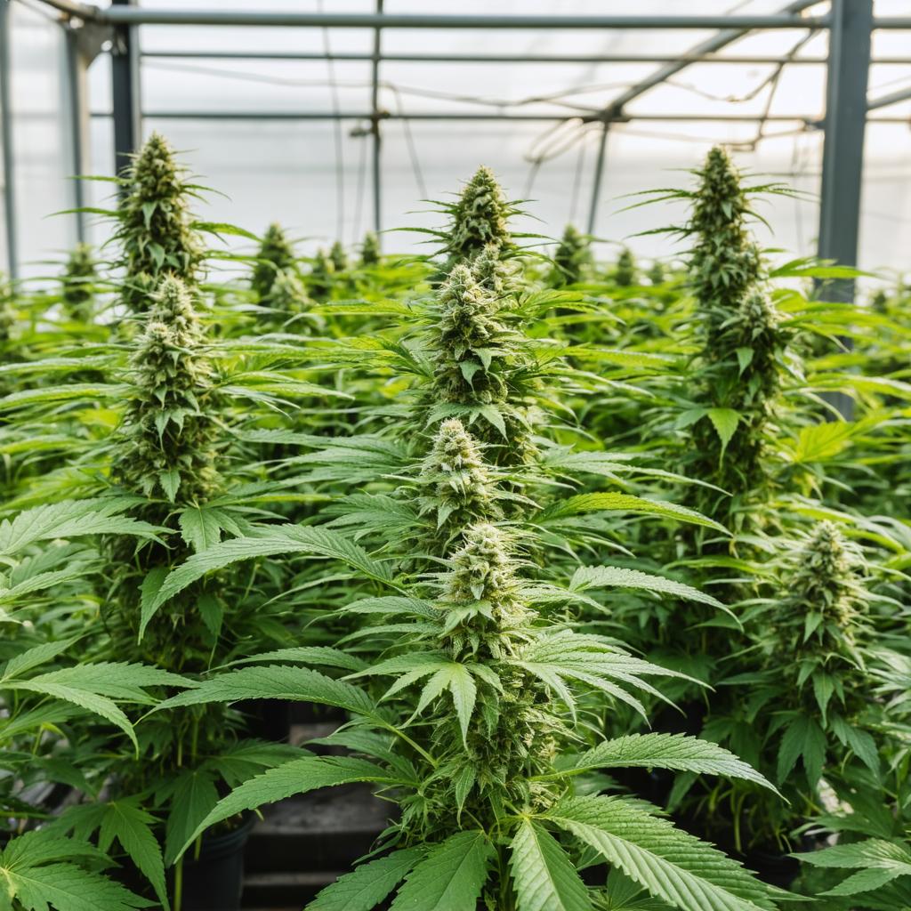 Discover the stunning capabilities of Stable Diffusion Ultra image generator with this vivid depiction of lush, thriving cannabis plants in a greenhouse. The intricate details and vibrant colors showcase the tool's ability to create highly realistic and detailed images, perfect for showcasing botanical and agricultural themes.