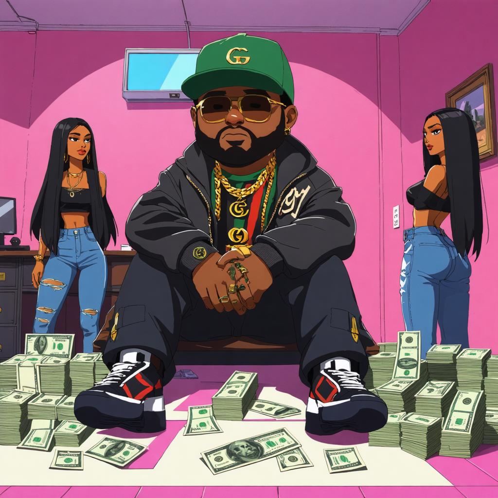 Discover the power of Stable Diffusion Ultra image generator with this stunning illustration: a confident character surrounded by stacks of cash, showcasing the tool's ability to create detailed and vibrant scenes. Perfect for highlighting the app's capabilities in generating dynamic and visually appealing content.
