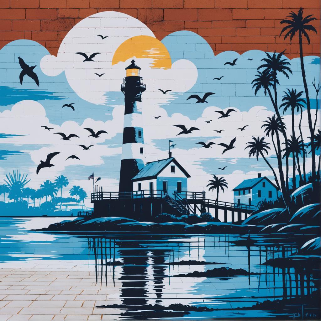 Discover the enchanting allure of a coastal sunset scene, masterfully crafted using the 'New Image with Same Style' tool from Stable Assistant. This captivating artwork features a serene lighthouse, silhouetted against a vibrant sky, with palm trees swaying gently in the breeze. Perfect for evoking a sense of tranquility and nostalgia, this image showcases the tool's ability to replicate and enhance the style of your original artwork, making it a must-have for any art enthusiast.