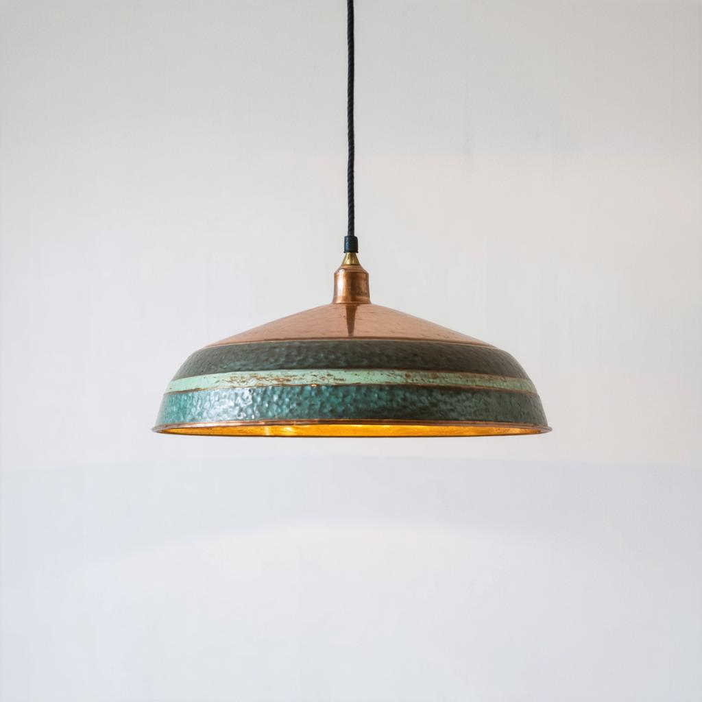 Discover the stunning capabilities of Stable Diffusion Ultra image generator with this beautifully crafted pendant light. Featuring a unique blend of copper and teal hues, this AI-generated image showcases the tool's ability to create visually appealing and intricate designs effortlessly. Perfect for highlighting the precision and creativity of Stable Diffusion Ultra in generating high-quality images for various applications.